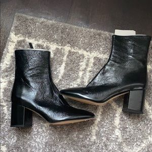 Zara leather black booties. Excellent condition.